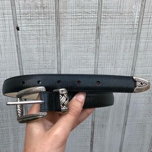 Petite Black Leather Belt
